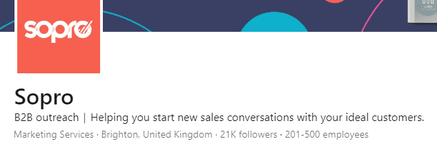 Sopro's headline on LinkedIn