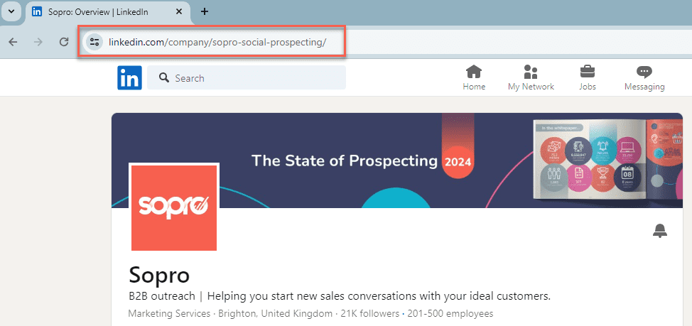 Sopro's URL on LinkedIn